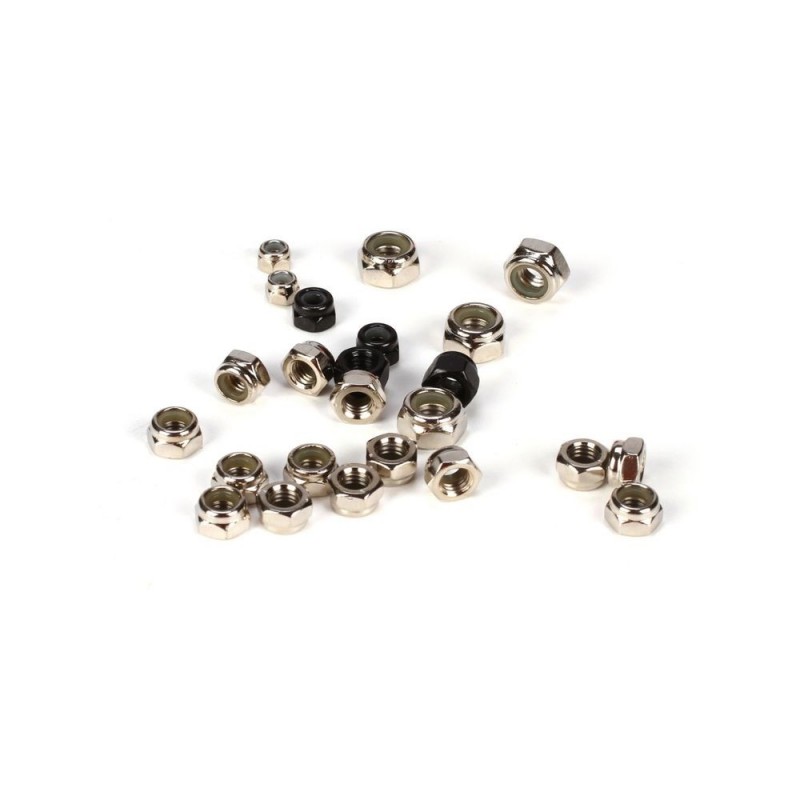 LOSI - 5ive-T - M3, M4, M5 and M6 self-locking nut set (24)