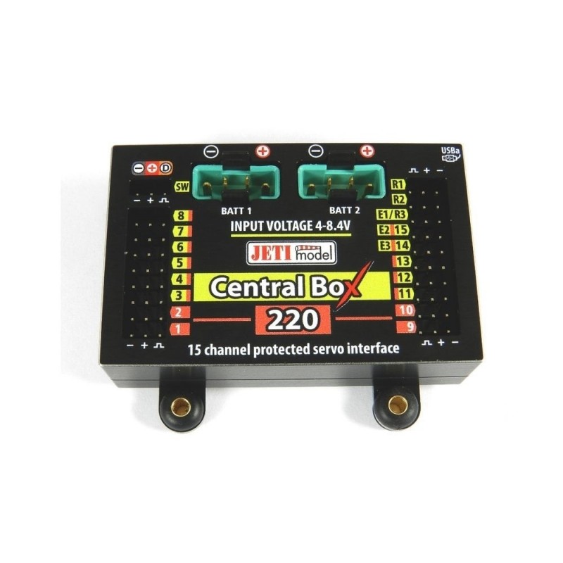 Emcotec R232 Box Box (Powerbox, Emcotec, Jeti, ...) - Central Box 220 Duplex 2.4EX + 2x ...