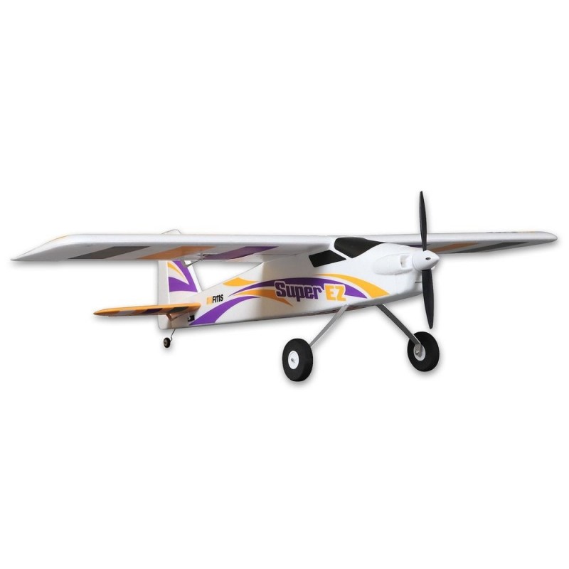 Avion FMS Trainer Super EZ V4 avec flotteurs PNP + gyro Reflex env.1.22m