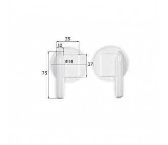 Plastic servo covers dia.58mm (1x pair) Topmodel CZ