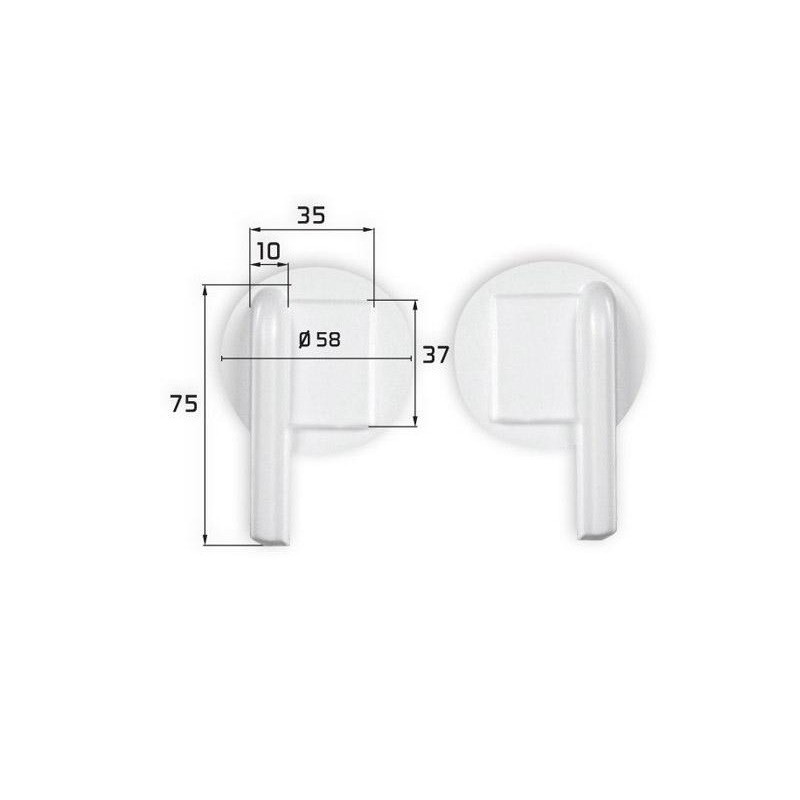 Servoblenden Kunststoff dia.58mm (1x Paar) Topmodel CZ