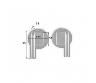 Transparent plastic servo covers dia.58mm (1x pair) Topmodel CZ