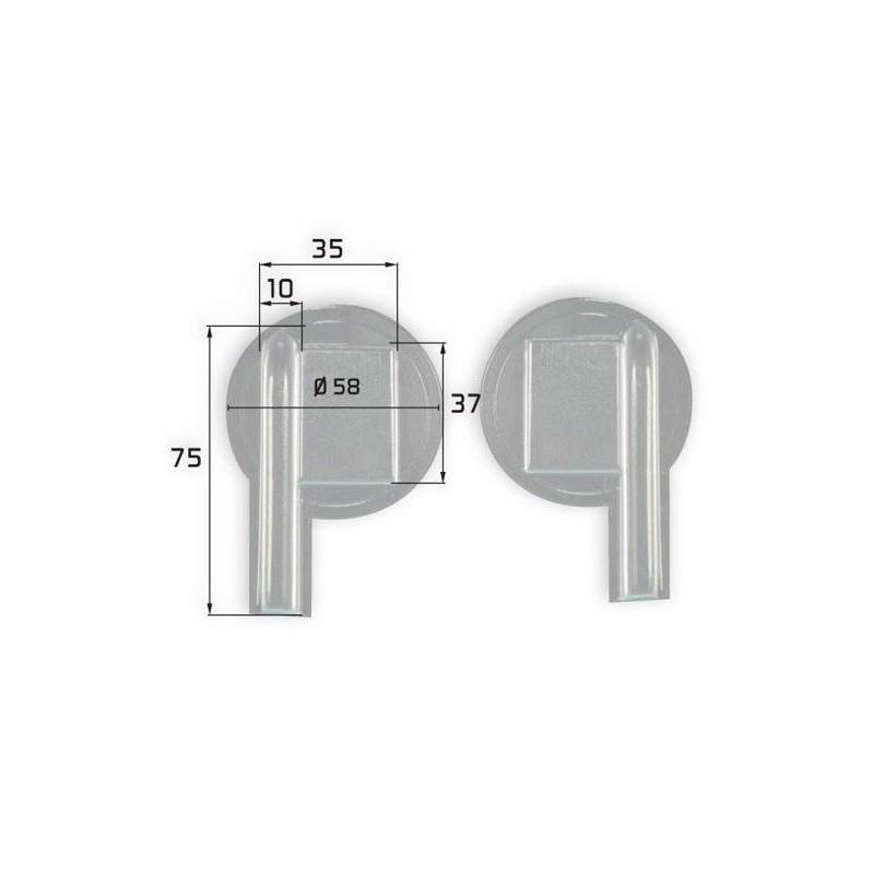 Caches-Servo plastique transparents dia.58mm (1x paire) Topmodel CZ