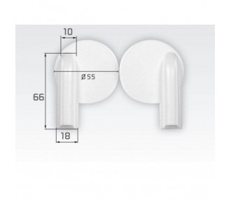 Caches-Servo plastique dia.57mm (1x paire) Topmodel CZ