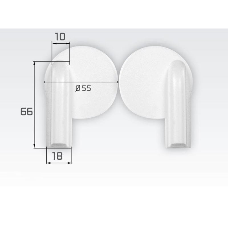 Caches-Servo plastique dia.57mm (1x paire) Topmodel CZ