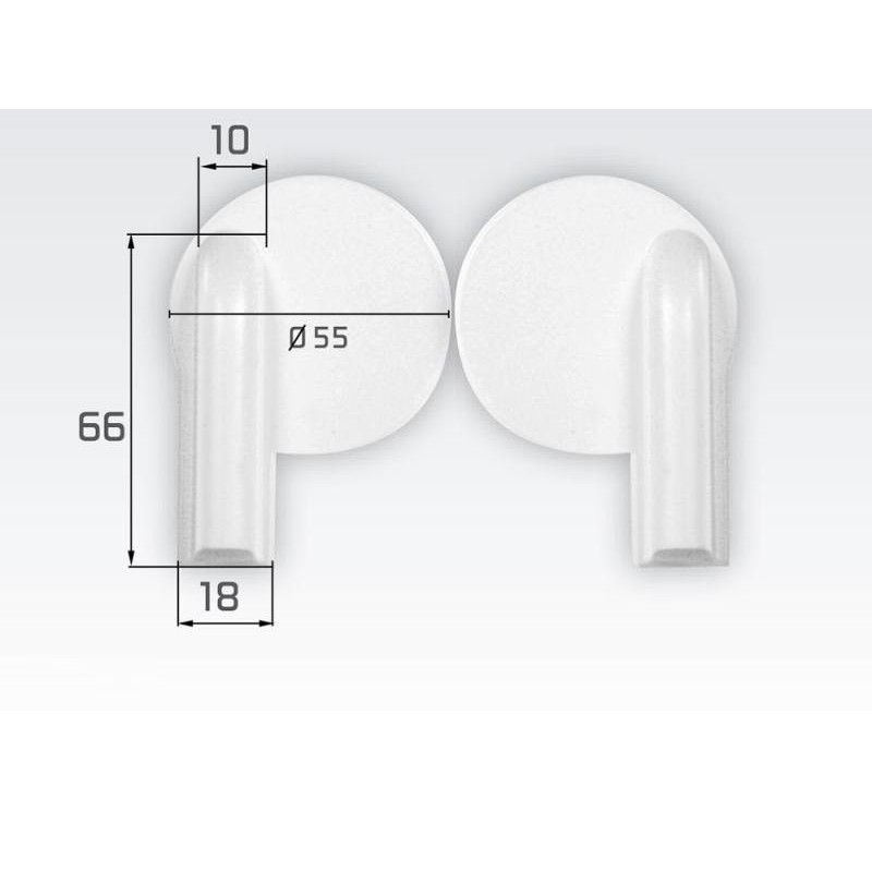 Plastic servo covers dia.57mm (1x pair) Topmodel CZ