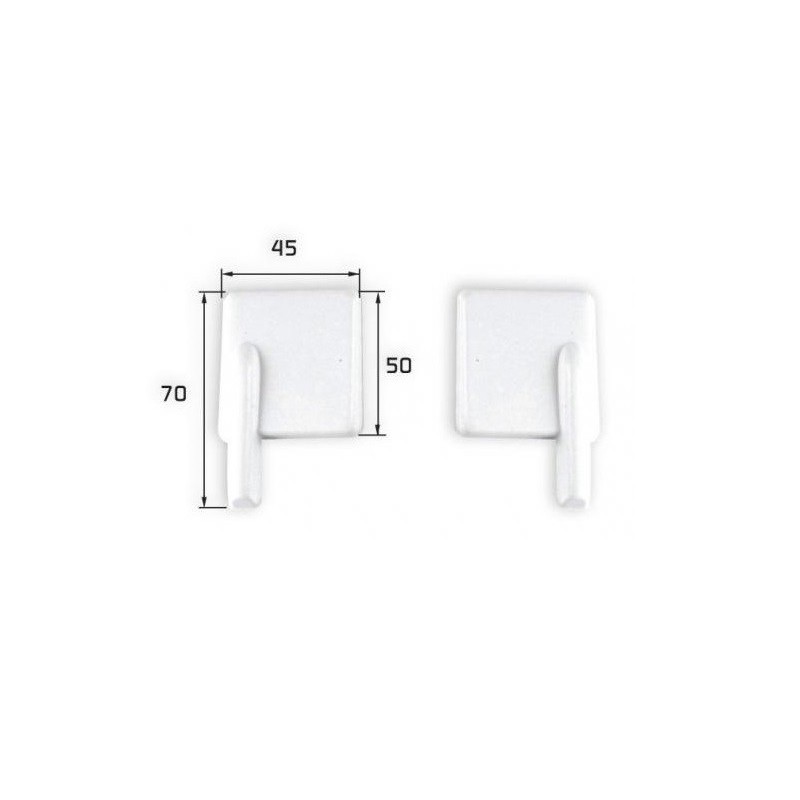 Caches-Servo plastique 70x45mm (1x paire) Topmodel CZ