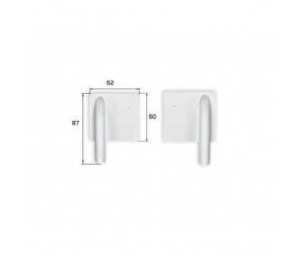 Cubiertas de plástico para servo 87x62mm (1x par) Topmodel CZ