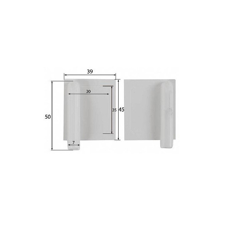 Caches-Servo plastique 40x45mm (1x paire) Topmodel CZ