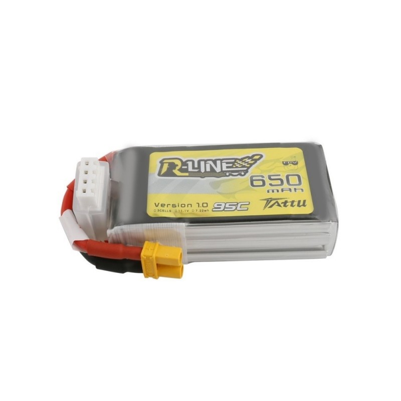 Akku Tattu lipo R-line 3S 11.1V 650mAh 95C Steckdose xt30