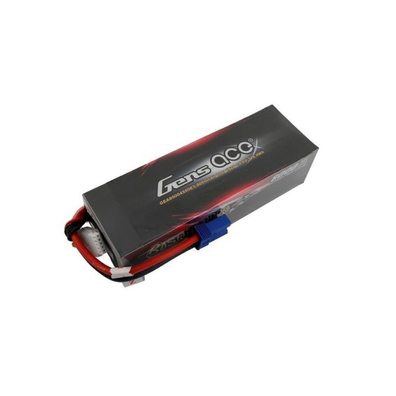 Batería Gens Ace Bashing-ProSeries, Lipo 4S 14.8V 8000mAh 80C EC5 para ARRMA Outcast/Kraton 8S