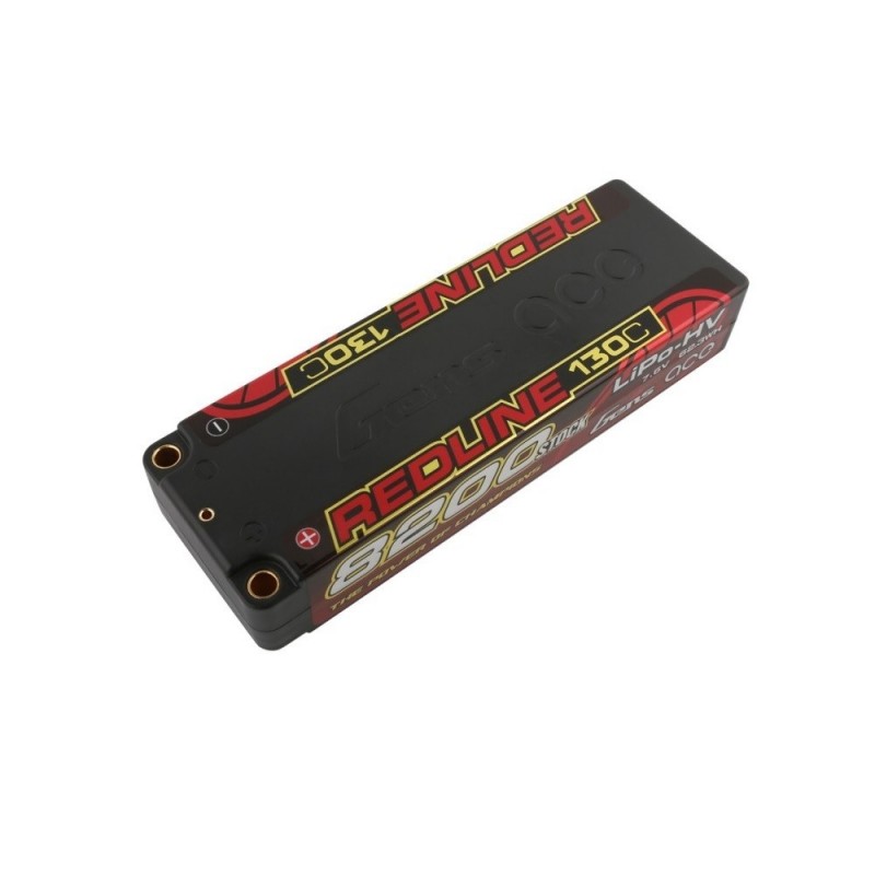 Gens Ace RS RedLine Battery, Lipo Hv 2S 8200mAh 130C socket 5mm