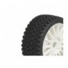 TT 1/8 RALLY CROSS tires glued on white rims (the pair)