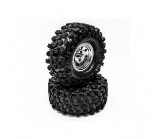 Roues complètes Chromées crawler CLIMBER 121/45 (la paire)