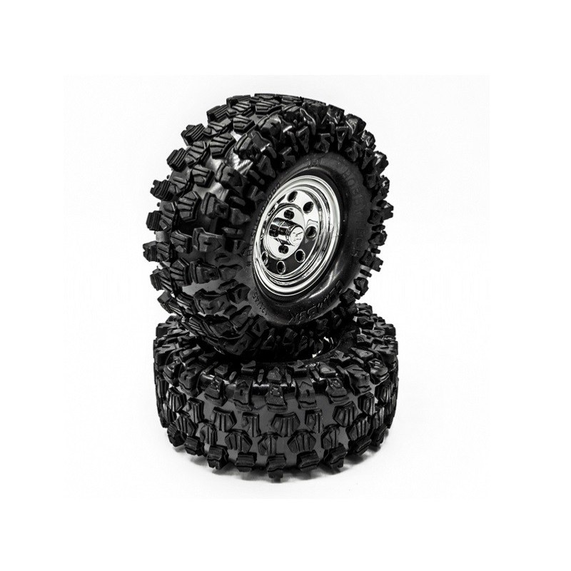 Roues complètes Chromées crawler CLIMBER 121/45 (la paire)