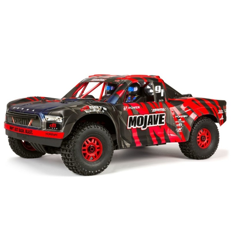 ARRMA 1/7 Mojave 6S BLX 4WD Brushless Desert Truck RTR, rojo y negro