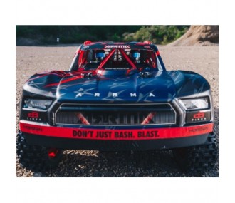 ARRMA 1/7 Mojave 6S BLX 4WD Brushless Desert Truck RTR, rojo y negro