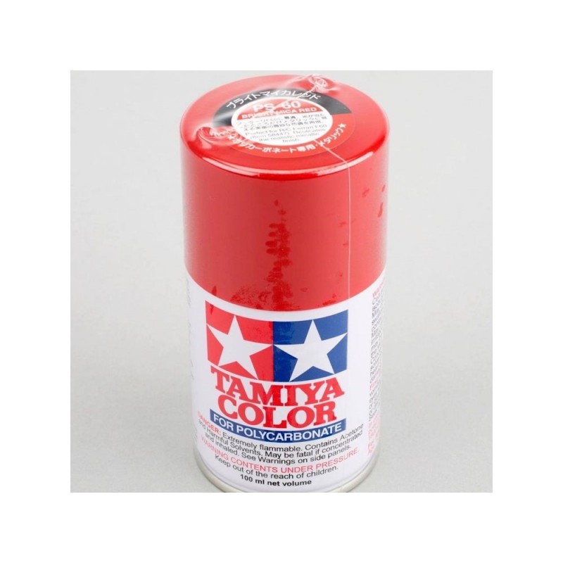 Peinture aérosol 100ml pour LEXAN Tamiya PS60 rouge mica