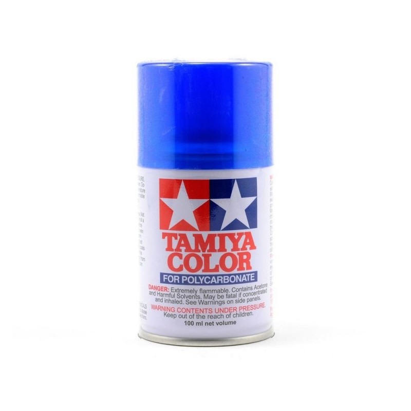 Peinture aérosol 100ml pour LEXAN Tamiya PS38 bleu translucide