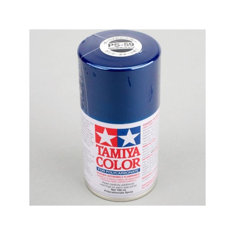 Peinture aérosol 100ml pour LEXAN Tamiya PS59 bleu métal