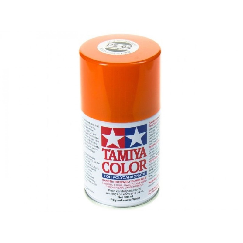 Peinture aérosol 100ml pour LEXAN Tamiya PS62 pure orange