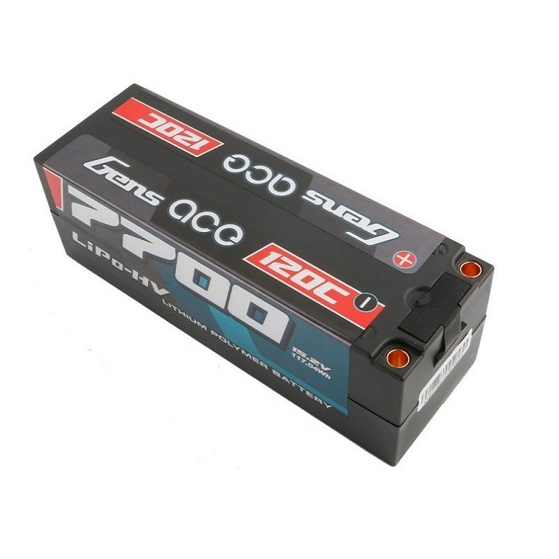 Batterie Gens Ace Hardcase, Lipo HV 4S 15.2V  7700mAh 120C Prise 5mm