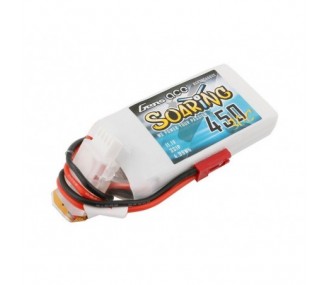 Battery Gen ace Soaring lipo 3S 11.1V 450mAh 30C socket jst-bec