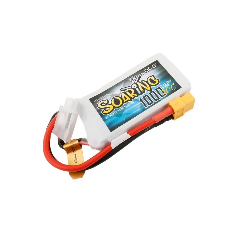 Battery Gen ace Soaring lipo 2S 7.4V 1000mAh 30C socket XT60