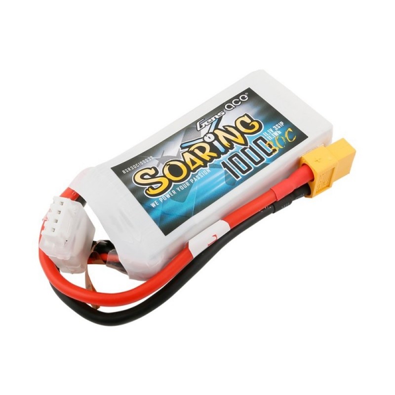 Gensace Soaring lipo 3S 11.1V 1000mAh 30C XT60 battery