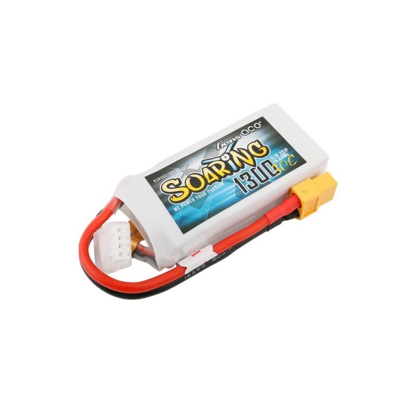 Battery Gen ace Soaring lipo 3S 11.1V 1300mAh 30C socket XT60