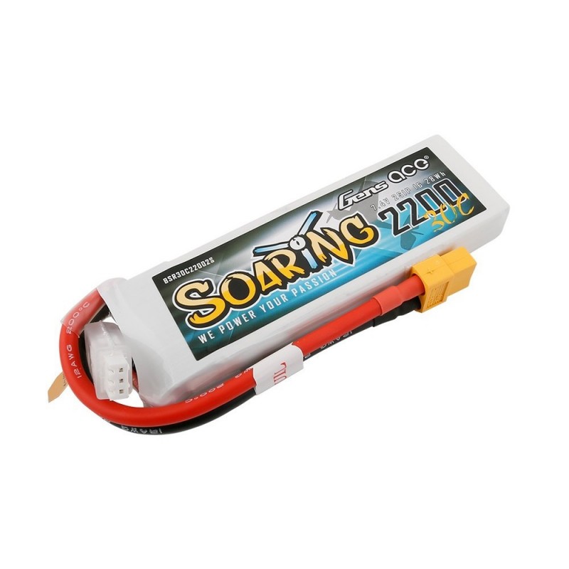 Akku Gen ace Soaring lipo 2S 7.4V 2200mAh 30C Stecker XT60