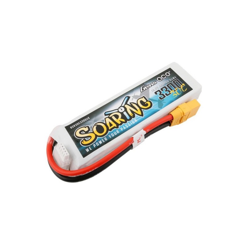 Batterie Gens ace Soaring lipo 4S 14.8V 3300mAh 30C prise XT90