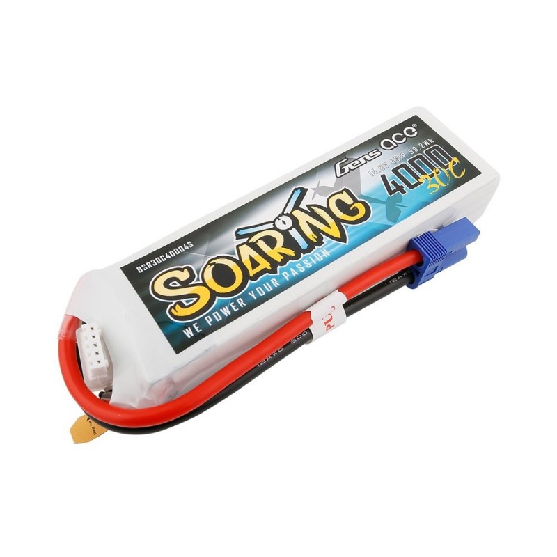 Akku Gens ace Soaring lipo 4S 14.8V 4000mAh 30C Steckdose EC5