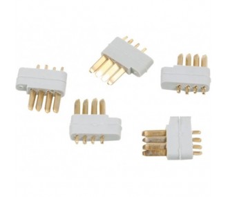 Grey male MULTIPLEX plug 4 pins (5pcs)