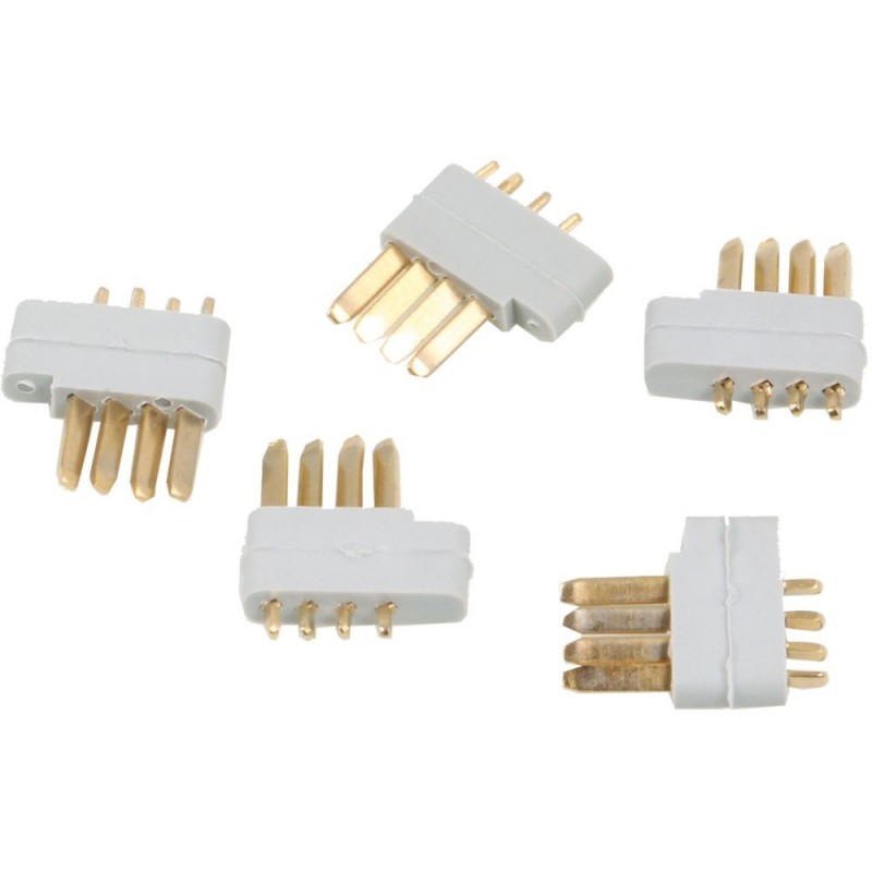 Grey male MULTIPLEX plug 4 pins (5pcs)