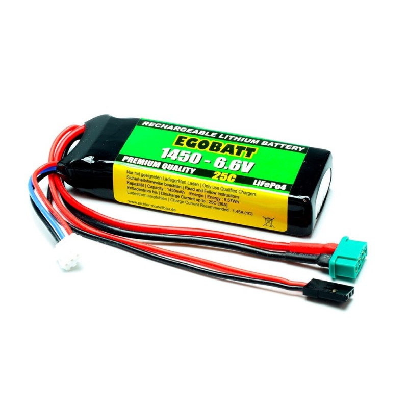 Batteria LiFe EGOBATT 6,6V 1450mAh 25C JR/MPX