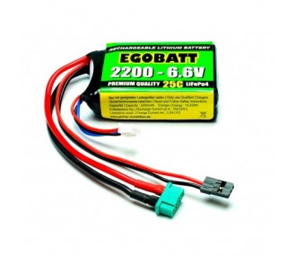 EGOBATT 6,6V 2200mAh 25C JR/MPX LiFe battery