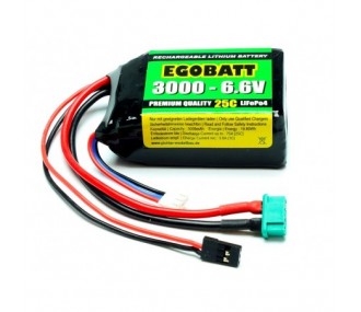 EGOBATT 6,6V 3000mAh 25C JR/MPX LiFe battery