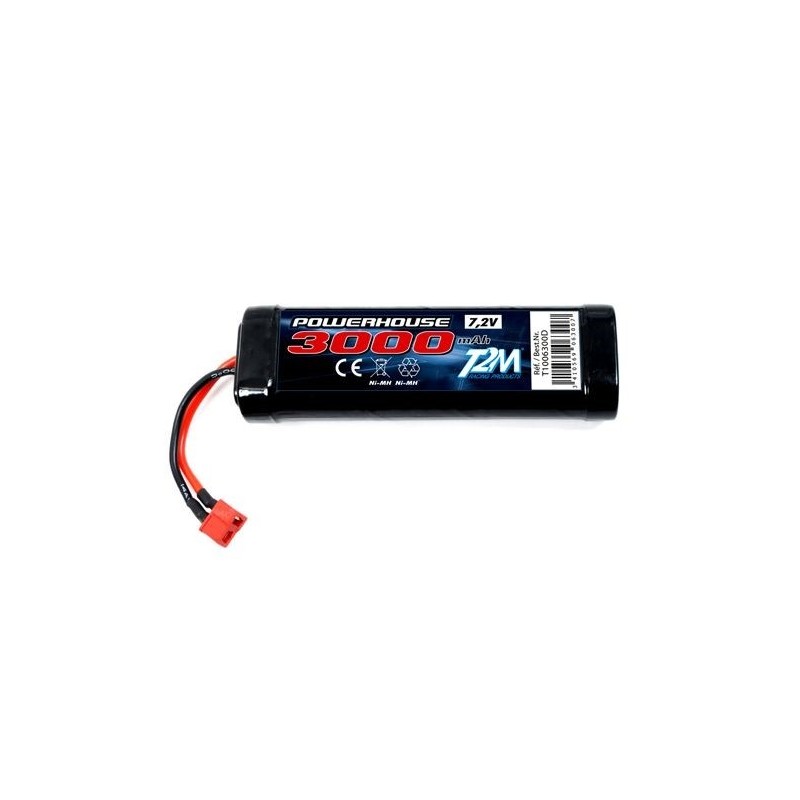 Batería Deans T2M 7.2V 3000mAh NiMh