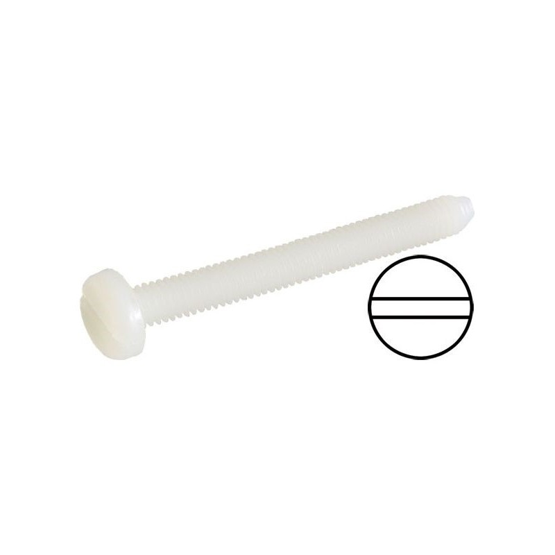 Tornillo de cabeza ranurada de nylon Robbe M8x80mm (10 uds.)
