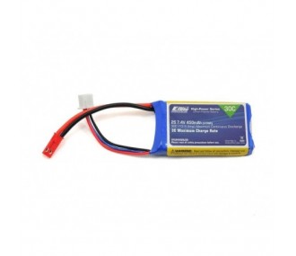 Akku E-flite lipo 2S 7,4V 450mAh 30C Steckdose JST