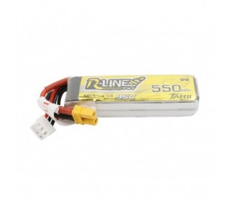 Akku Tattu lipo R-line 2S 7.4V 550mAh 95C Steckdose xt30