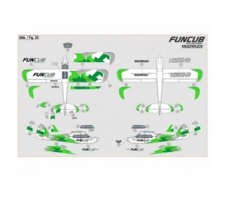 FunCub NG placa decorativa verde A y B Multiplex