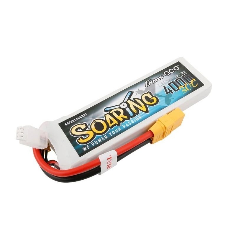 Batteria Gen ace Soaring lipo 2S 7.4V 4000mAh 30C presa XT90