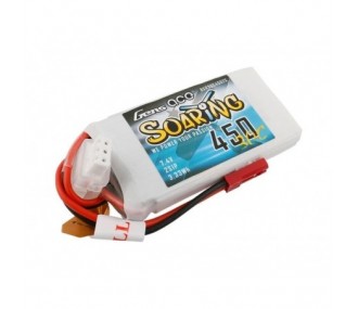 Akku Gen ace Soaring lipo 2S 7.4V 450mAh 30C Steckdose JST