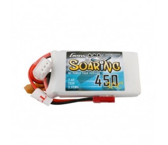 Akku Gen ace Soaring lipo 2S 7.4V 450mAh 30C Steckdose JST