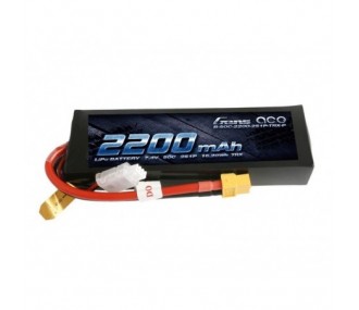 Gens Ace Battery, Lipo 2S 7.4V 2200mAh 50C socket XT60