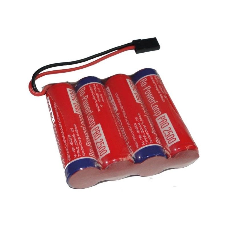 Batteria 4,8V 2500mAh NiMh AA piatta RO-POWER LOOP ROBBE