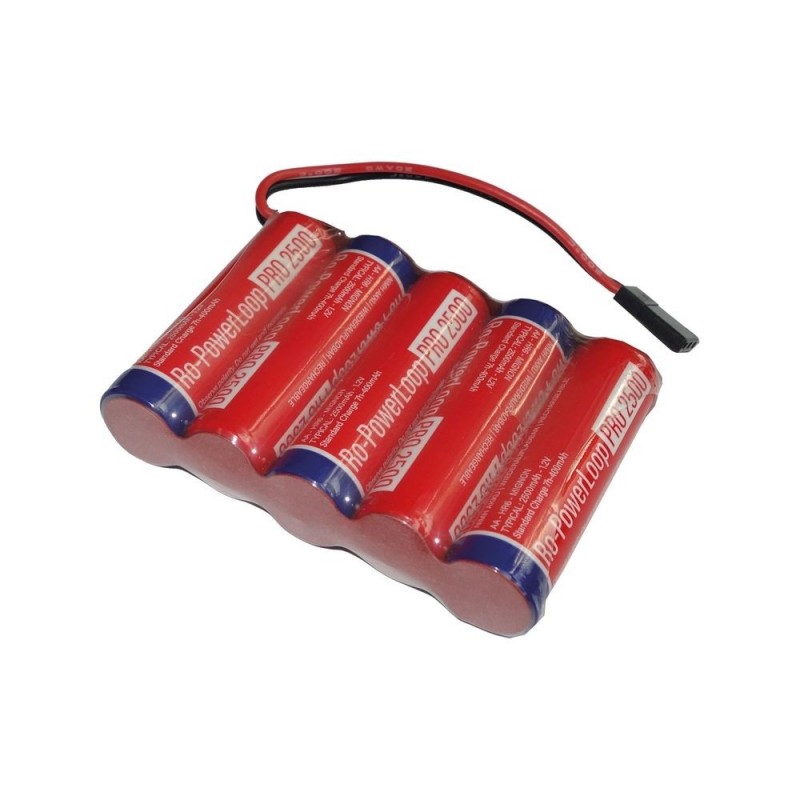 Batteria 6,0V 2500mAh NiMh AA piatta RO-POWER LOOP ROBBE