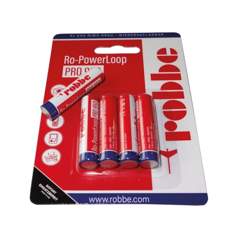 Pack 4 AAA RO-POWER LOOP 1,2V 950mAh ROBBE